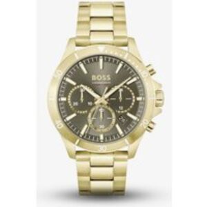 BOSS Mens Troper Gold Plated Chronograph Watch 1514059