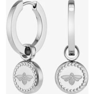 Olivia Burton Signature Silver Tone Bumble Bee Hoop Earrings 24100336