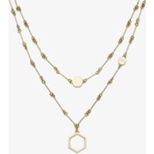 Olivia Burton Signature Gold Plate Honeycomb Layered Necklace 24100306