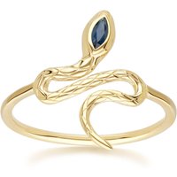 ECFEW™ Sapphire Winding Snake Ring in 9ct Yellow Gold - Image 2