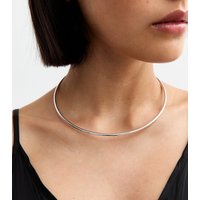 Silver Tone Collar Necklace New Glance - Image 2