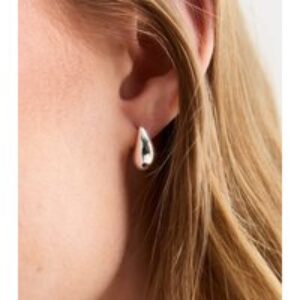 Silver Plated Mini Teardrop Stud Earrings New Glance