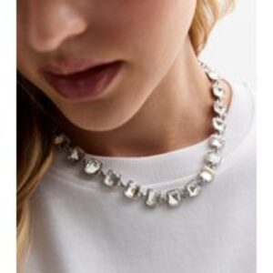 Diamanté Baguette Necklace New Glance