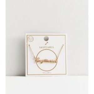 Gold Sagittarius Big name Signal Necklace New Glance