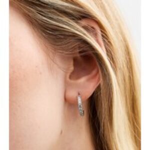 Silver Cubic Zirconia Mini Hoop Earrings New Glance