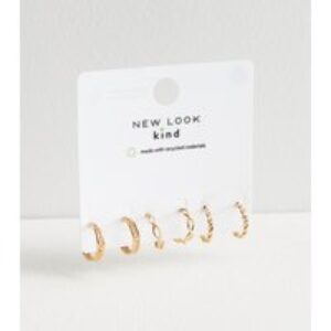 3 Pack Gold Twist Mini Hoop Earrings New Glance