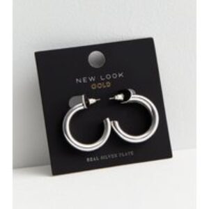 Silver Plated Hoop Earrings New Glance