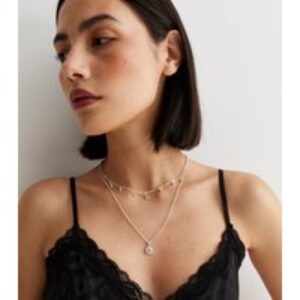 Silver Diamanté Attraction Layered Necklace New Glance