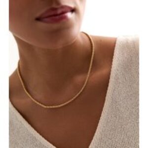 18ct Gold Plated Narrow Ball Chain Necklace New Glance