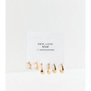 Pack Of three Gold Tone Earrings New Glance