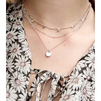 Silver Tone Layered Mini Attraction Necklace New Glance - Image 2