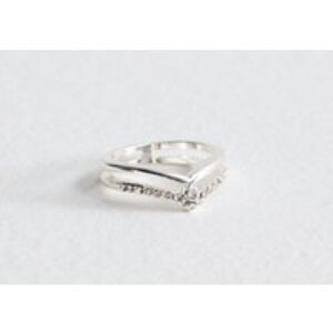 Silver Tone Wishbone Ring New Glance