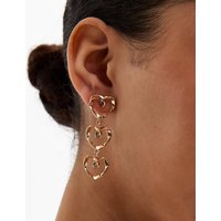 Gold Tone Center Drop Earrings New Glance - Image 2