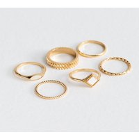 Pack of 6 Gold Tone Rings New Glance - Image 2