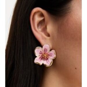 Purple Flower Earrings New Glance