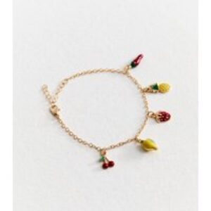 Gold Tone Fruit Attraction Bracelet New Glance