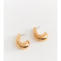 Gold Tone Oval Hoop Earrings New Glance - Image 2