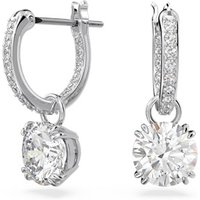 Swarovski Constella Silver Huggie Hoop Earrings - Image 2