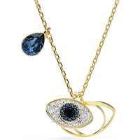 Swarovski Symbolica Gold Blue Crystal Evil Eye Pendant Necklace - Image 2