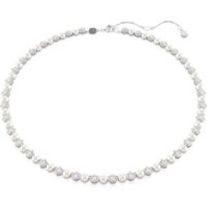Swarovski Matrix Rhodium Plated Crystal Pearl Tennis Necklace