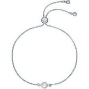 Ted Baker Silver Crystal Pull Chain Bracelet – 20cm
