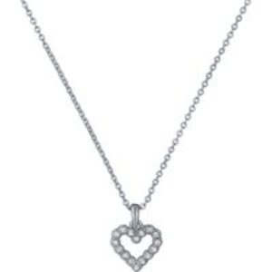 Ted Baker Silver Amore Crystal Halo Heart Necklace – Silver