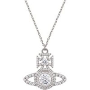 Vivienne Westwood Silver Crystal Norabelle Orb Necklace – Silver