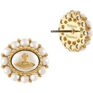 Vivienne Westwood Gold Amaya Halo Pearl Studs – Gold