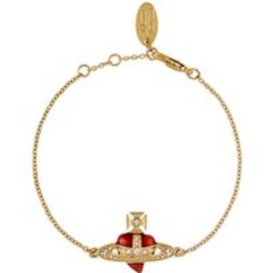 Vivienne Westwood Gold Pink Teeth New Diamante Middle Bracelet – Gold