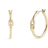 Trainer Gold Interlinked C Hoop Earrings - Gold - Image 2