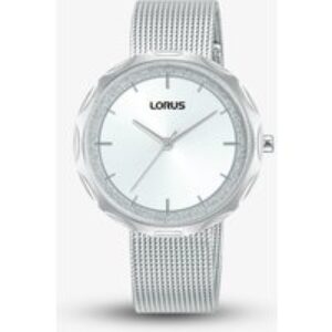 Lorus Ladies Mesh White Dial Watch RG237WX9