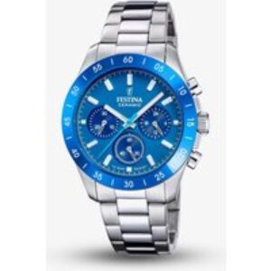 Festina Girls Blue Ceramic Chronograph Watch F20693/4