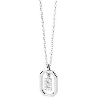 PDPAOLA Silver Mini Letter Necklace - Letter E - Image 2