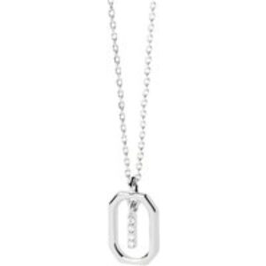 PDPAOLA Silver Mini Letter Necklace – Letter I