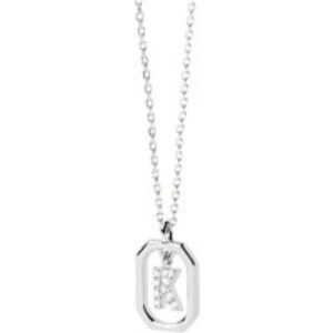 PDPAOLA Silver Mini Letter Necklace – Letter Ok