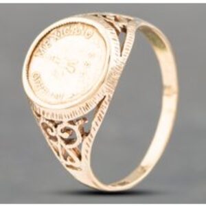 Pre-Owned 9ct Yellow Gold Peso Signet Ring 41341647