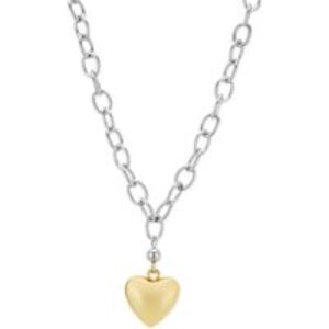 August Woods Silver Two Tone Raised Middle Necklace – Silver