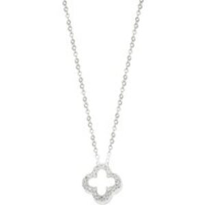 August Woods Silver Open Clover Necklace