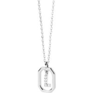 PDPAOLA Silver Mini Letter Necklace – Letter L
