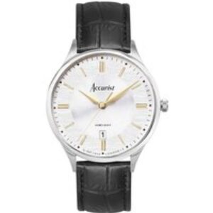 Accurist Males’s Accurist Vintage Watch in Silver & Black – Silver