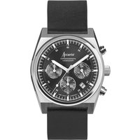 Accurist Males's Starting place Chronograph Black Leather-based Watch - Silver - Image 2