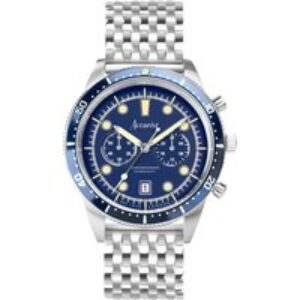 Accurist Males’s Dive Chronograph Windermere Blue Dial Watch – Silver