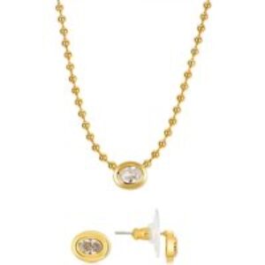 August Woods Gold Crystal Oval Beaded Set – Gold