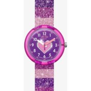 Flik Flak Childrens Stripy Glitter Watch FPNP127