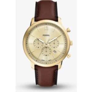 Fossil Mens Neutra Brown Leather Strap Chronograph Watch FS6113