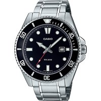 Casio Mens Stainless Metal Black Dial Diver Watch - Image 2