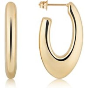 Over & Over Gold Stainless Metal Oval Chunky Earring – Gold