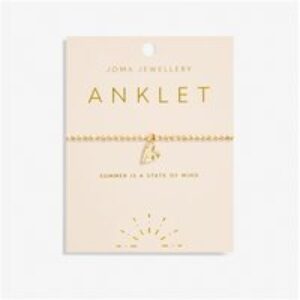 Joma Gold Hammered Middle Anklet – Gold
