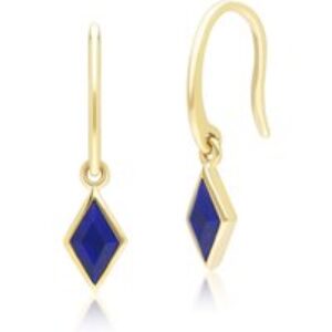 Classic Lapis Lazuli Drop Earrings in 9ct Yellow Gold
