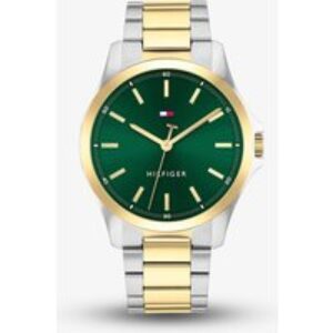 Tommy Hilfiger Mens Bruce Two-Tone Green Watch 1792192